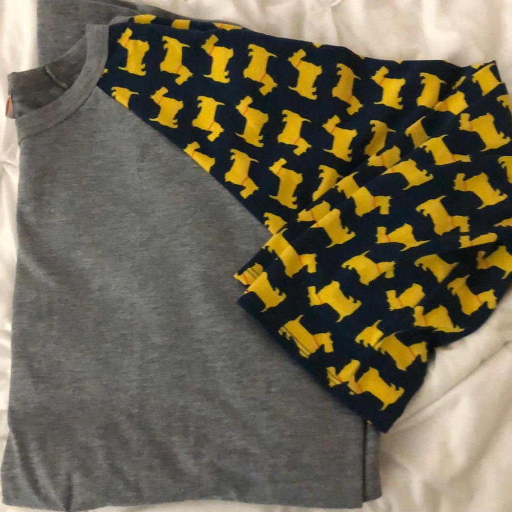 Lularoe Randy top, dog print